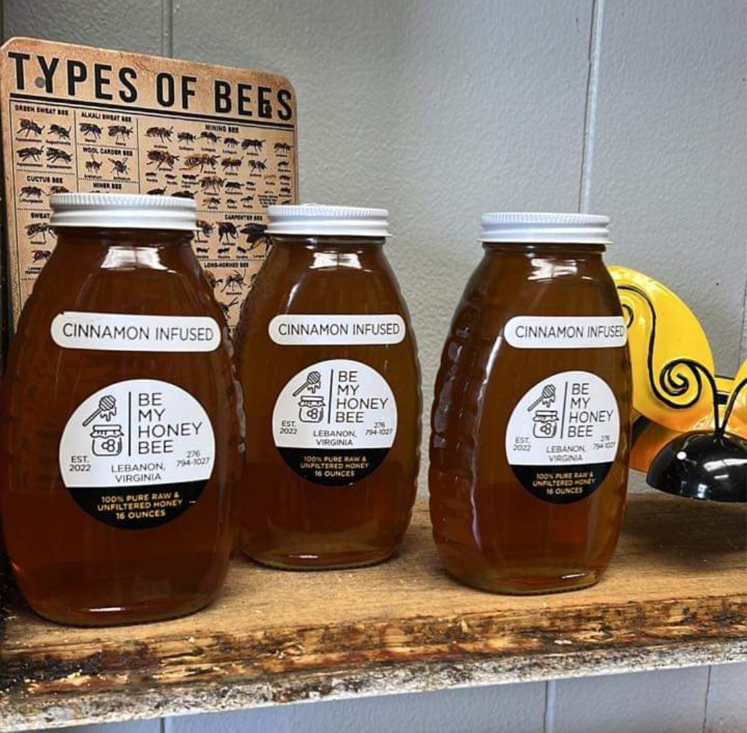 16oz Cinnamon Infused Honey